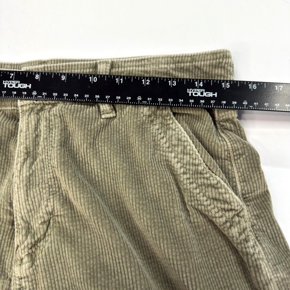 American Eagle Corduroy Pants Womens Size 10 Green Wide Leg Baggy Skater Y2K - Picture 6 of 9